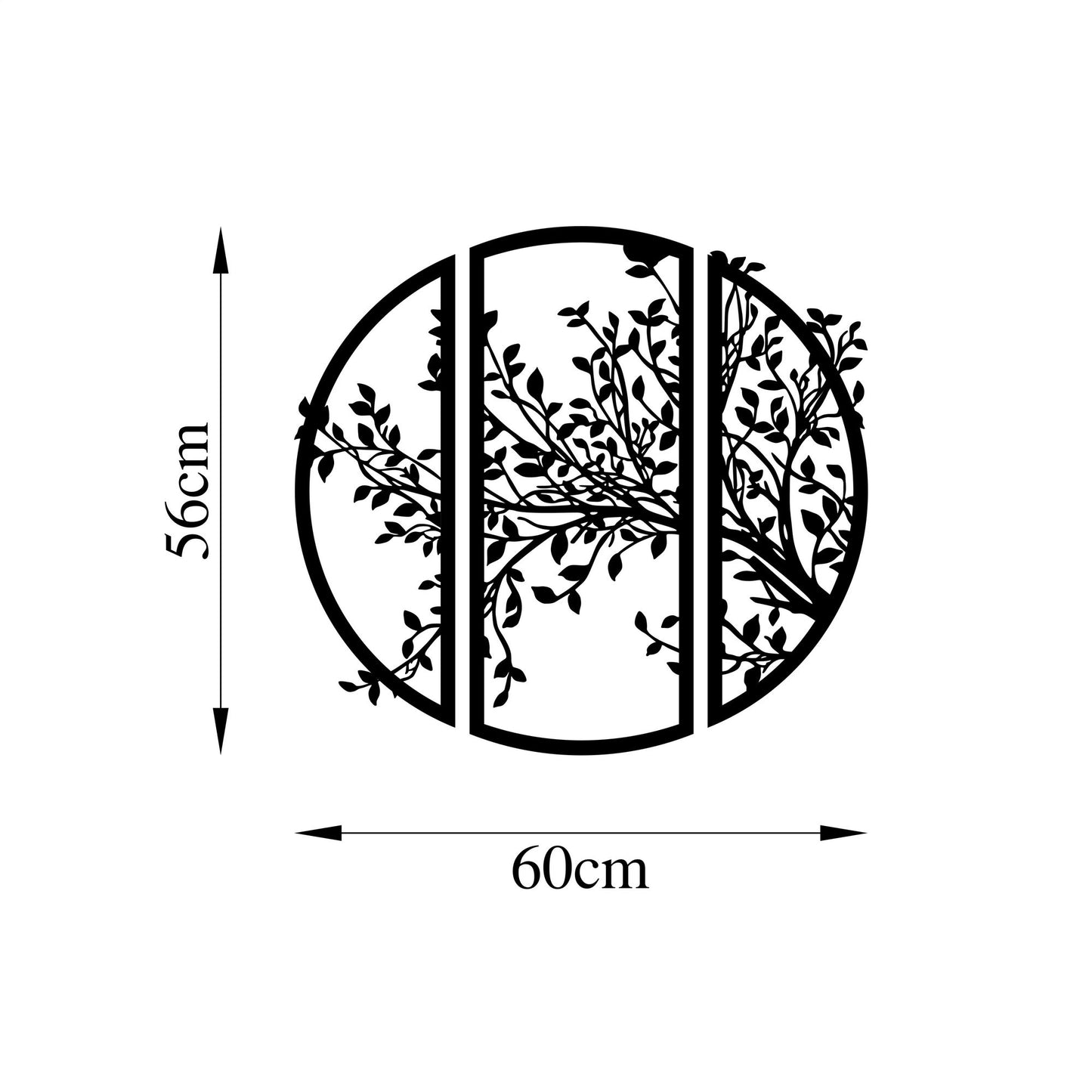 Metalna zidna dekoracija, Piece Flower - 502