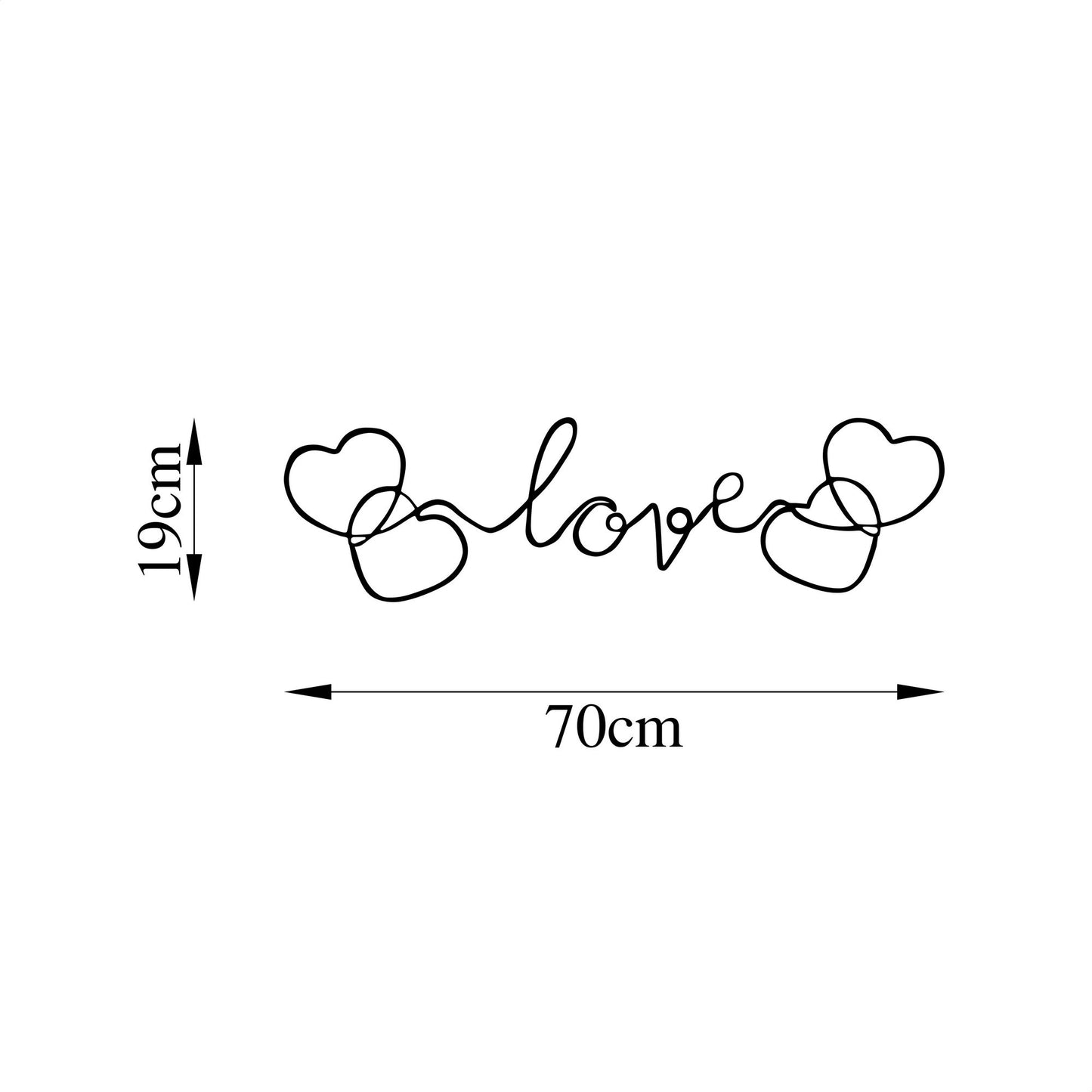 Metalna zidna dekoracija, Love - 491
