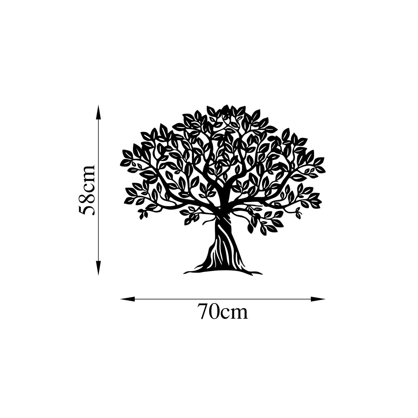 Metalna zidna dekoracija, Monumental Tree 5
