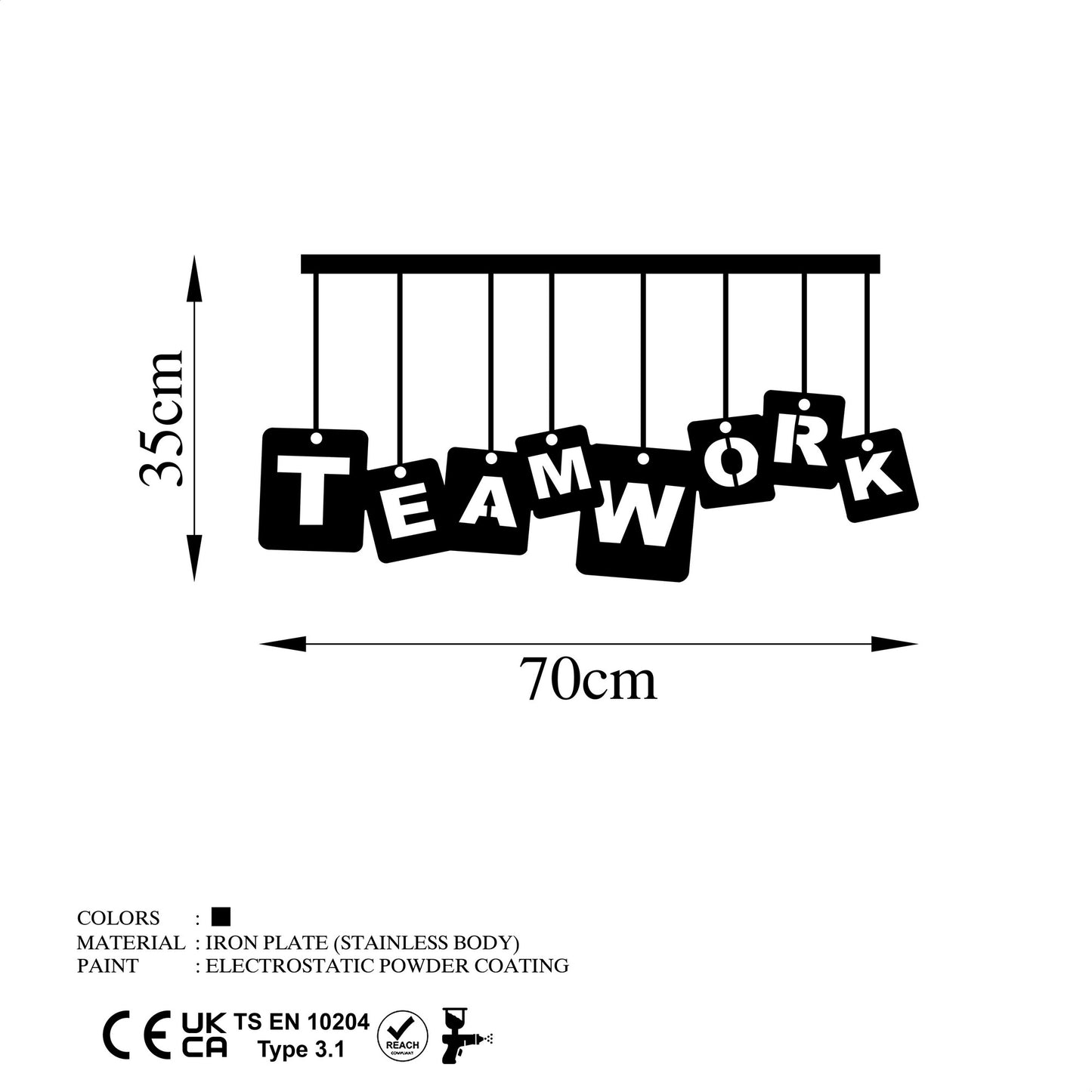 Metalna zidna dekoracija, Teamwork