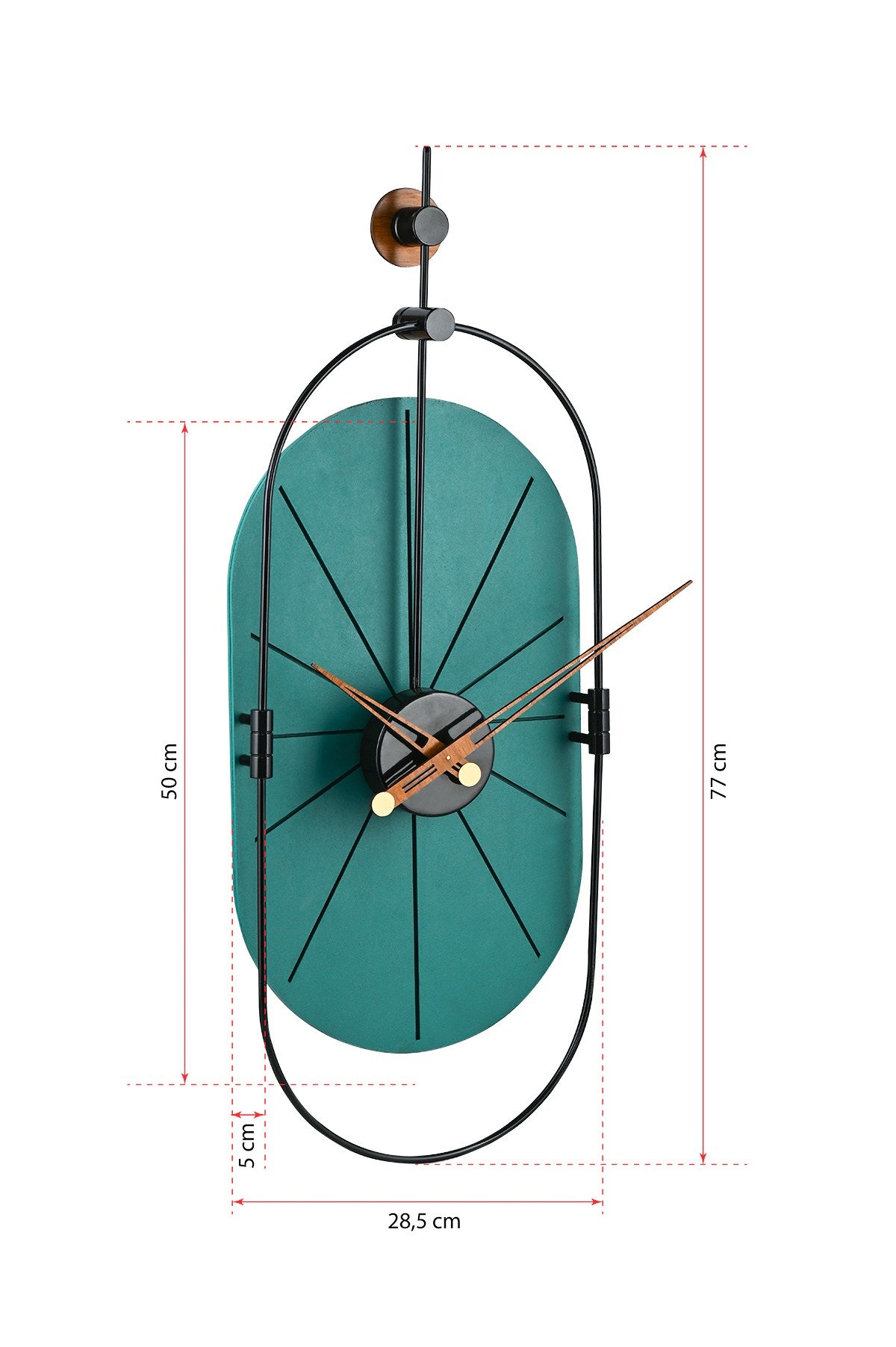 Ukrasni metalni zidni sat WHITLEY