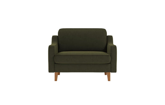 1-Sjedna Sofa 622, Ulje Zelena, Orah