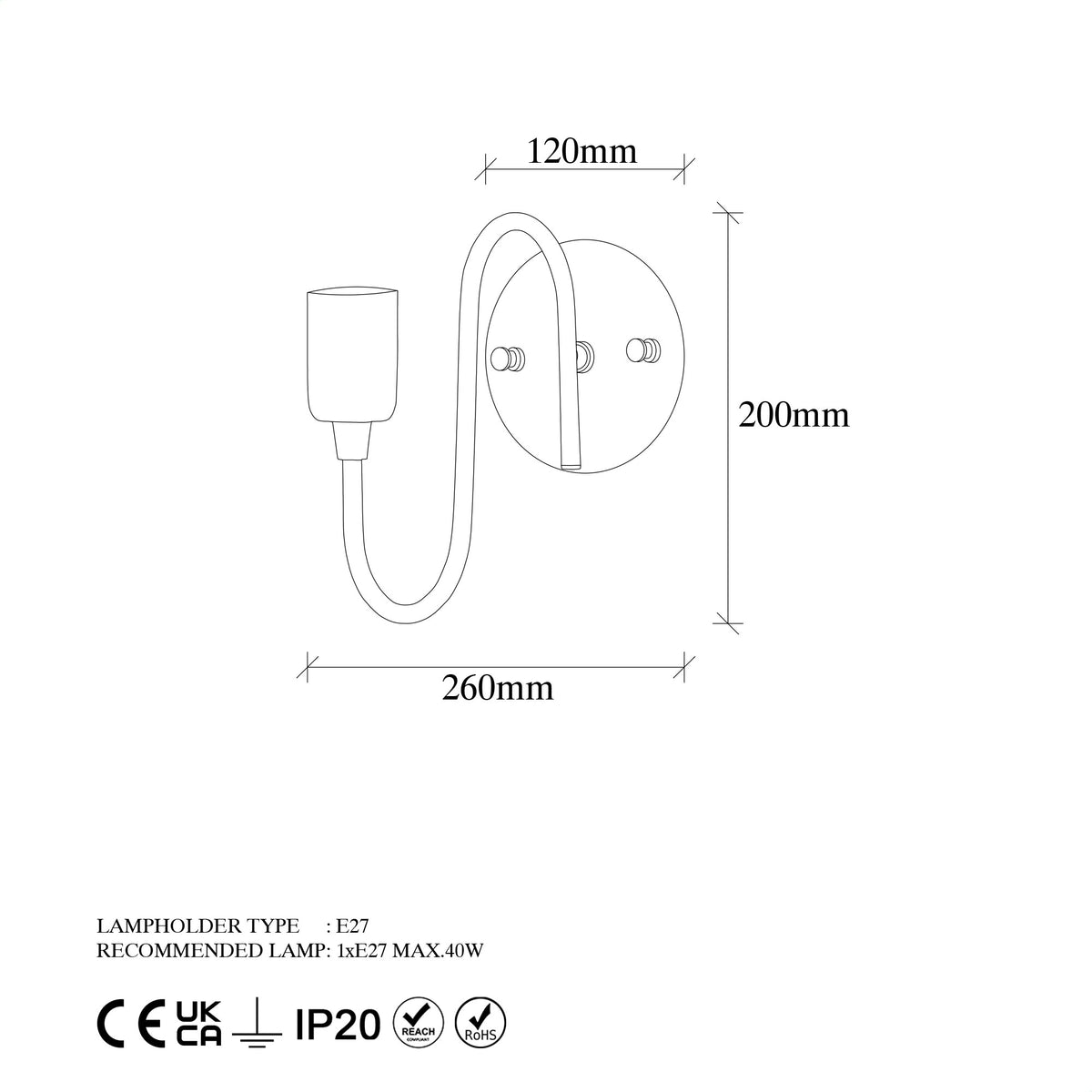Zidna lampa, 942FLG1304