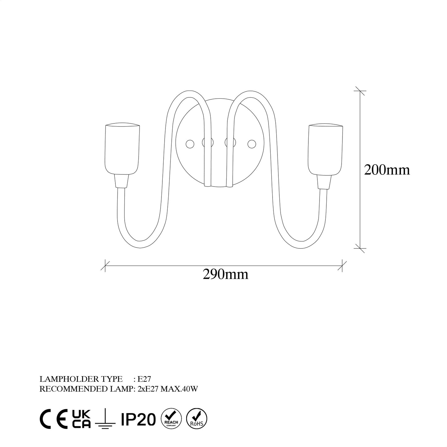 Zidna lampa, 942FLG1305