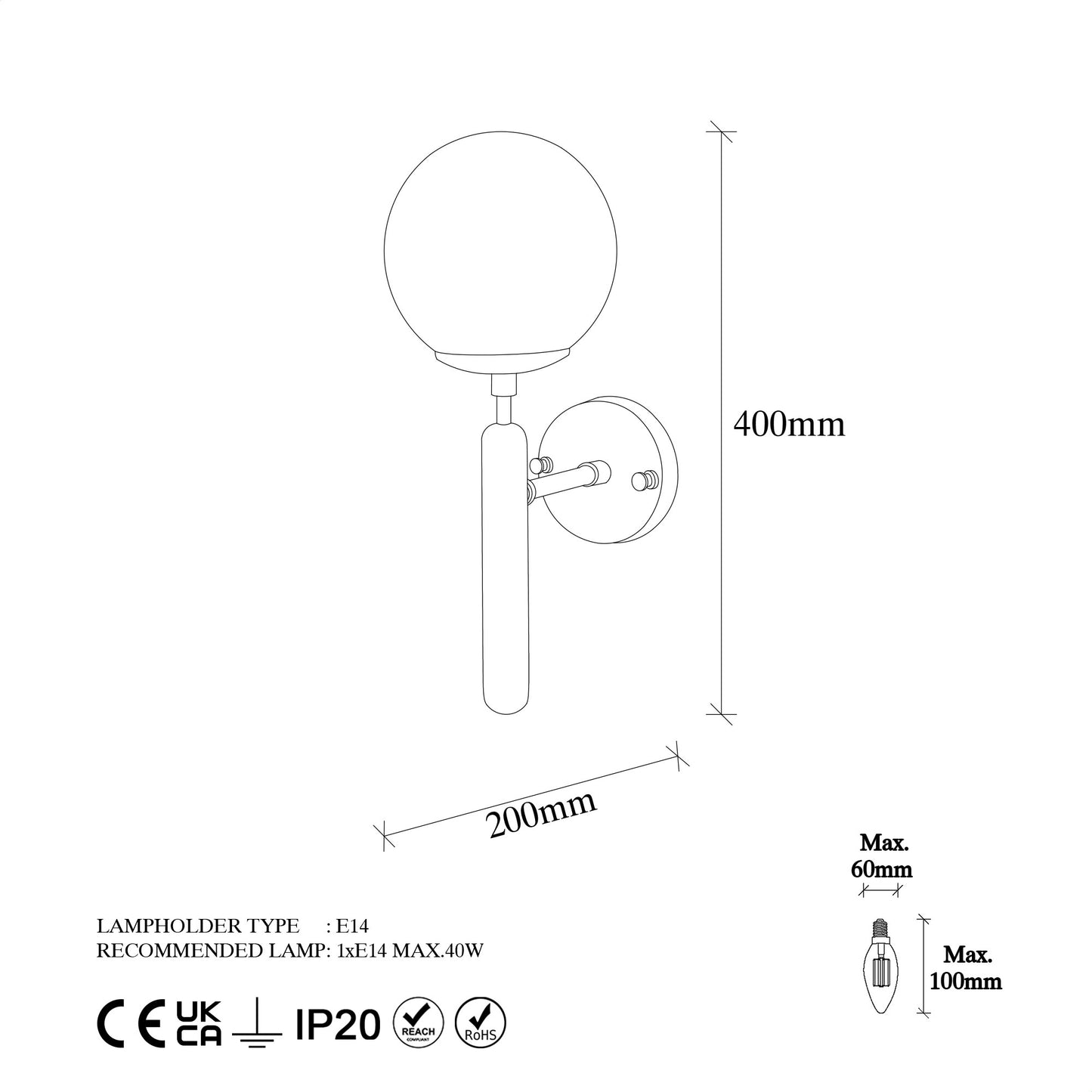 Zidna lampa, 942FLG1314