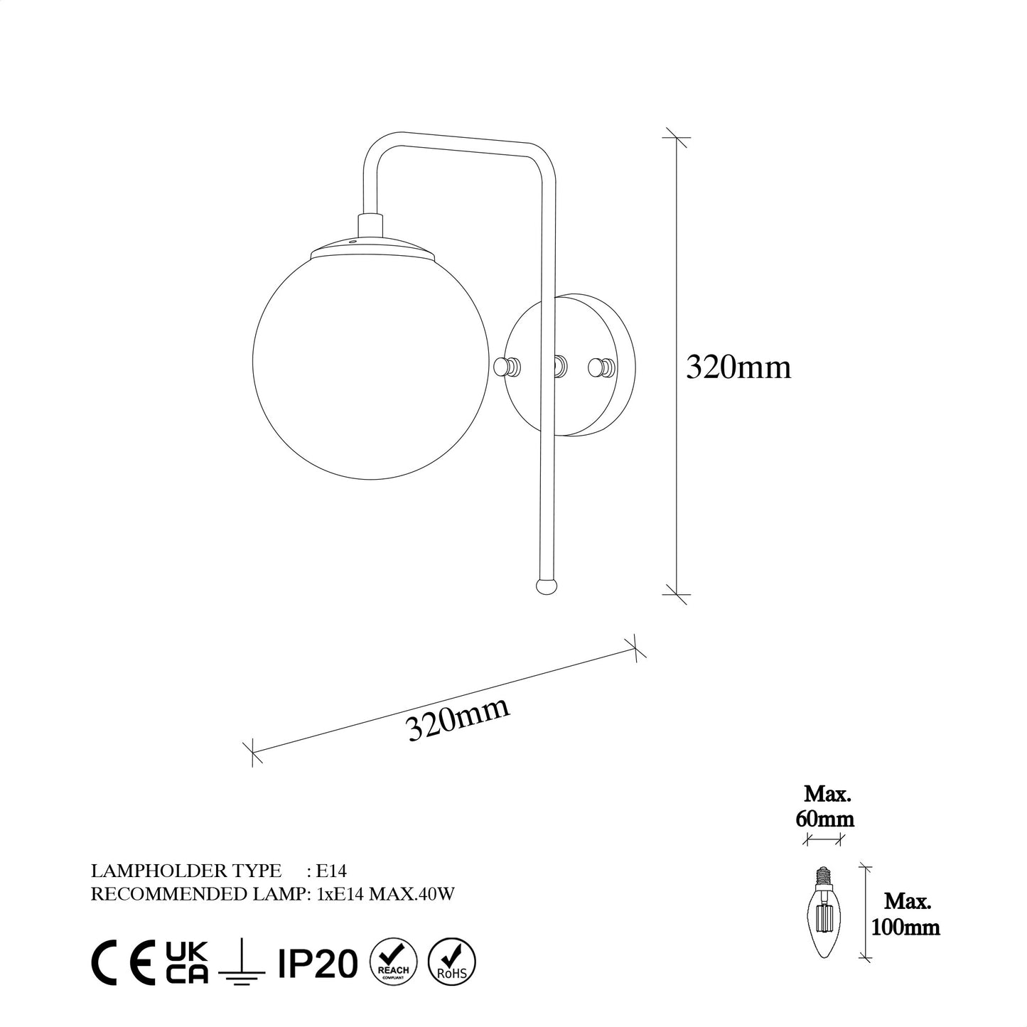 Zidna lampa, 942FLG1333