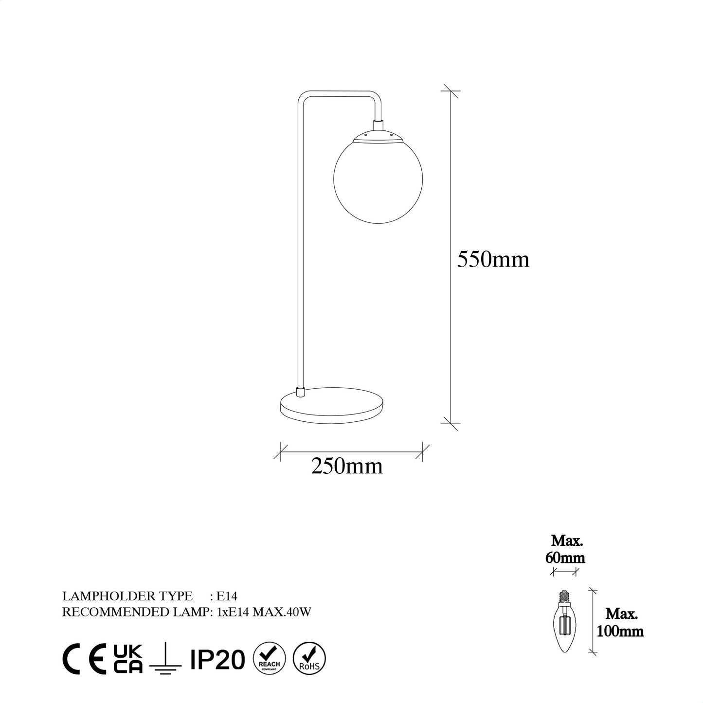 Stolna lampa, 942FLG1342