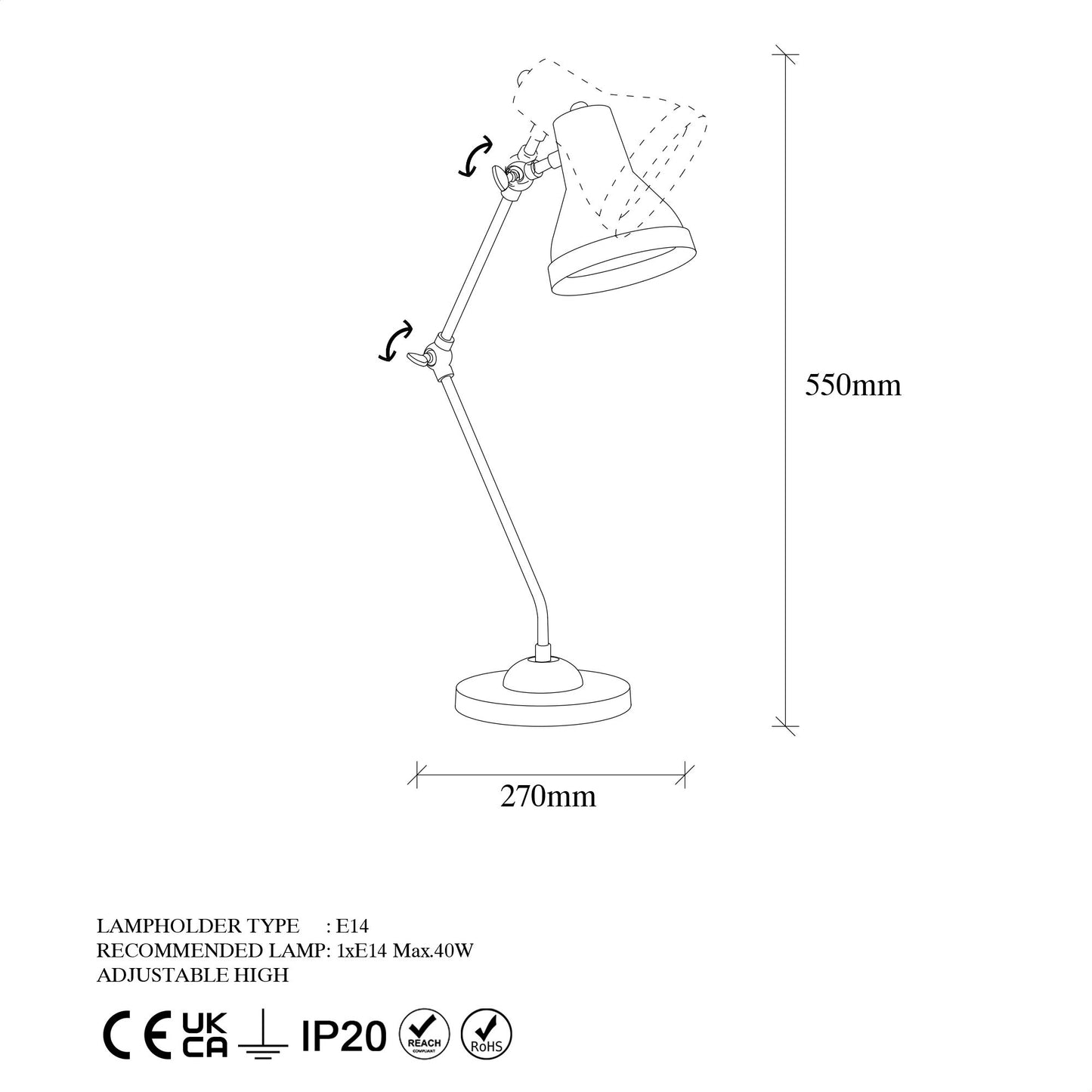 Stolna lampa, 942FLG1806