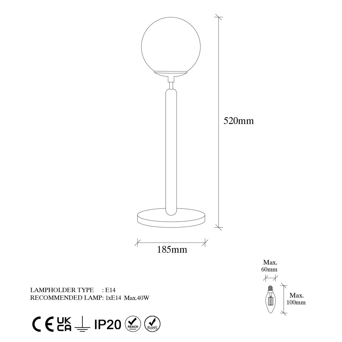 Stolna lampa, 942FLG1810