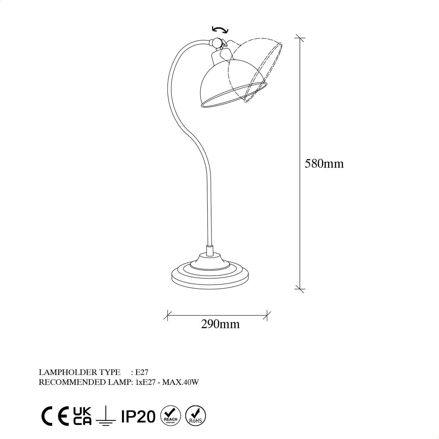 Stolna lampa, 942FLG1843