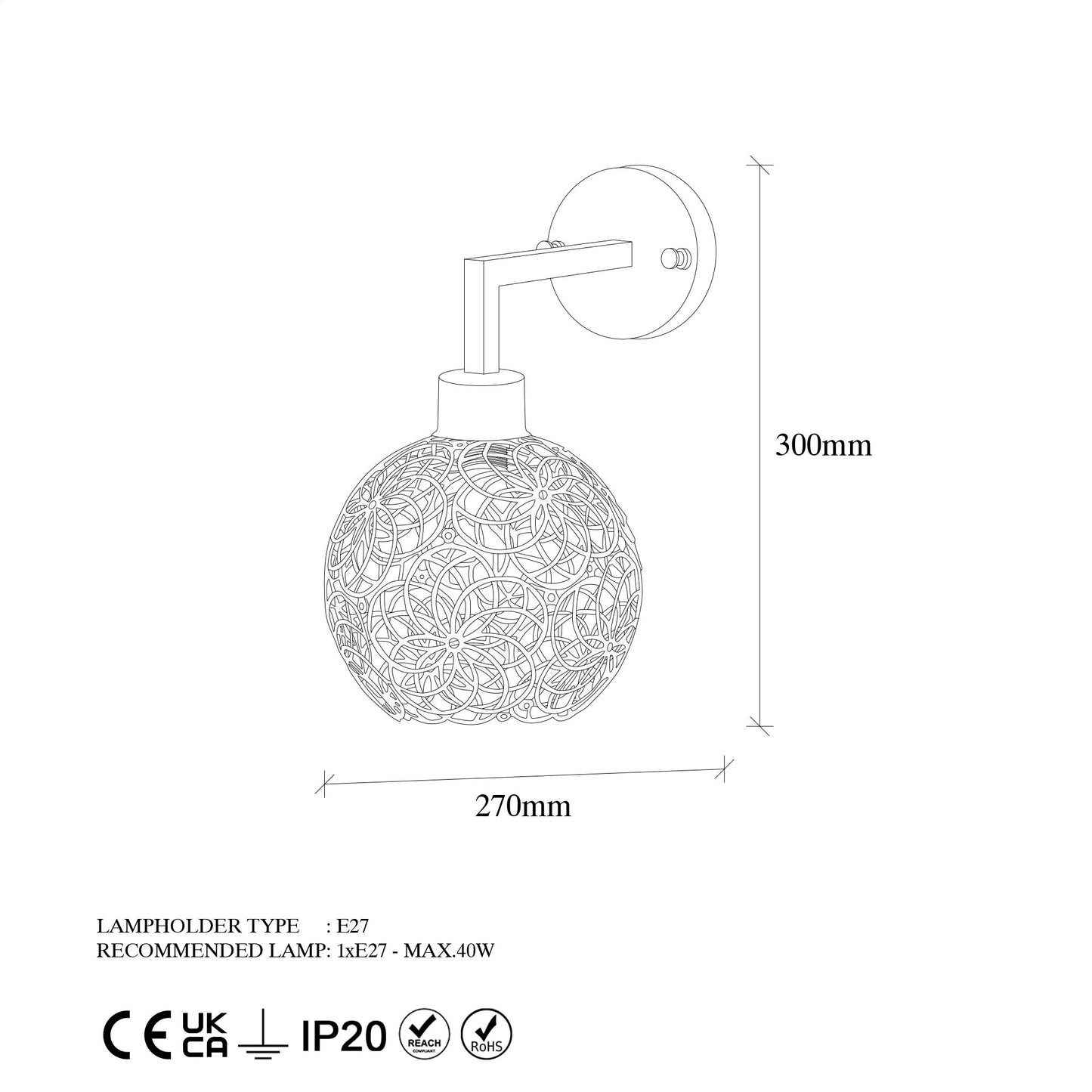 Zidna lampa, 942FLG2162