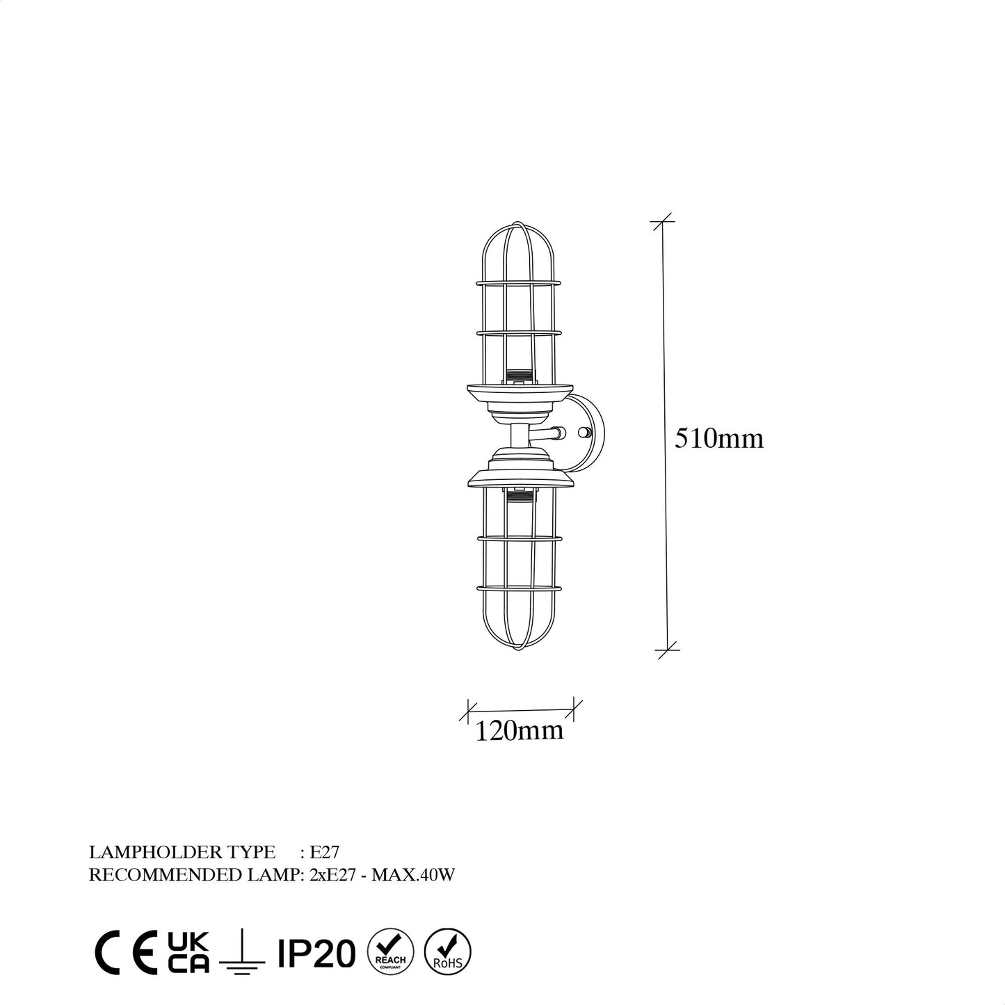 Zidna lampa, 942FLG2205