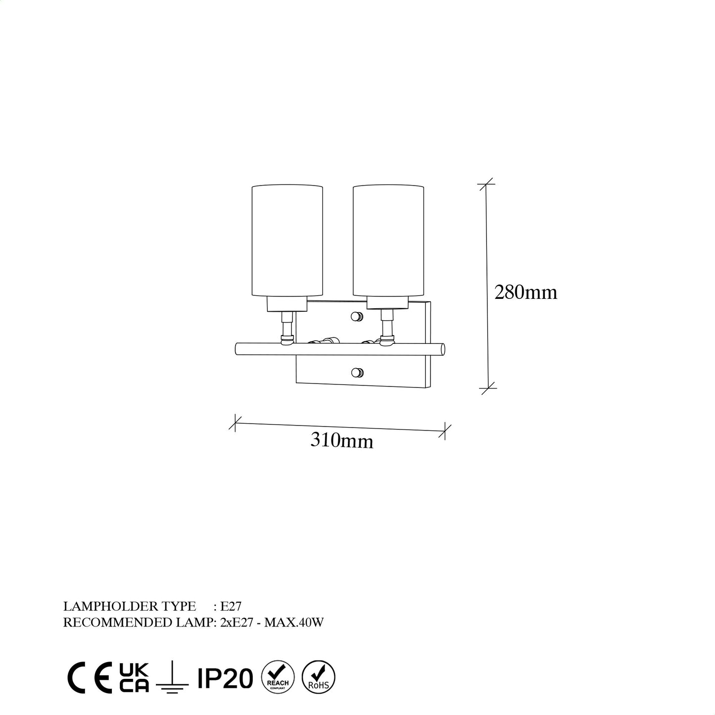 Zidna lampa, 942FLG2210