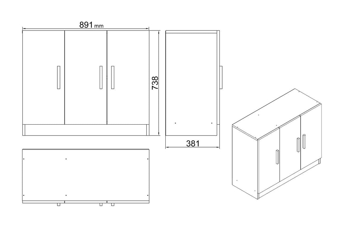 Komplet uredskog namještaja EMIL, VO12 - BA