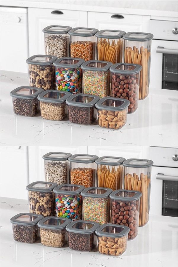Set kutija za pohranu (24 komada), Antracit, BNM24LU