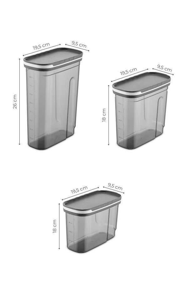 Set kutija za pohranu (9 komada), Antracit, BNM9luerzak