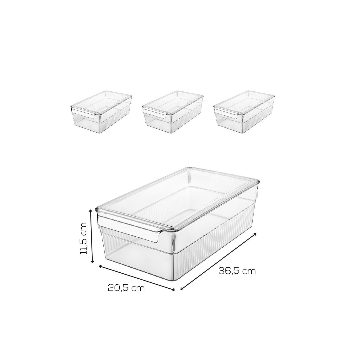 Set organizera za hladnjak (3 komada) F-227 - proziran