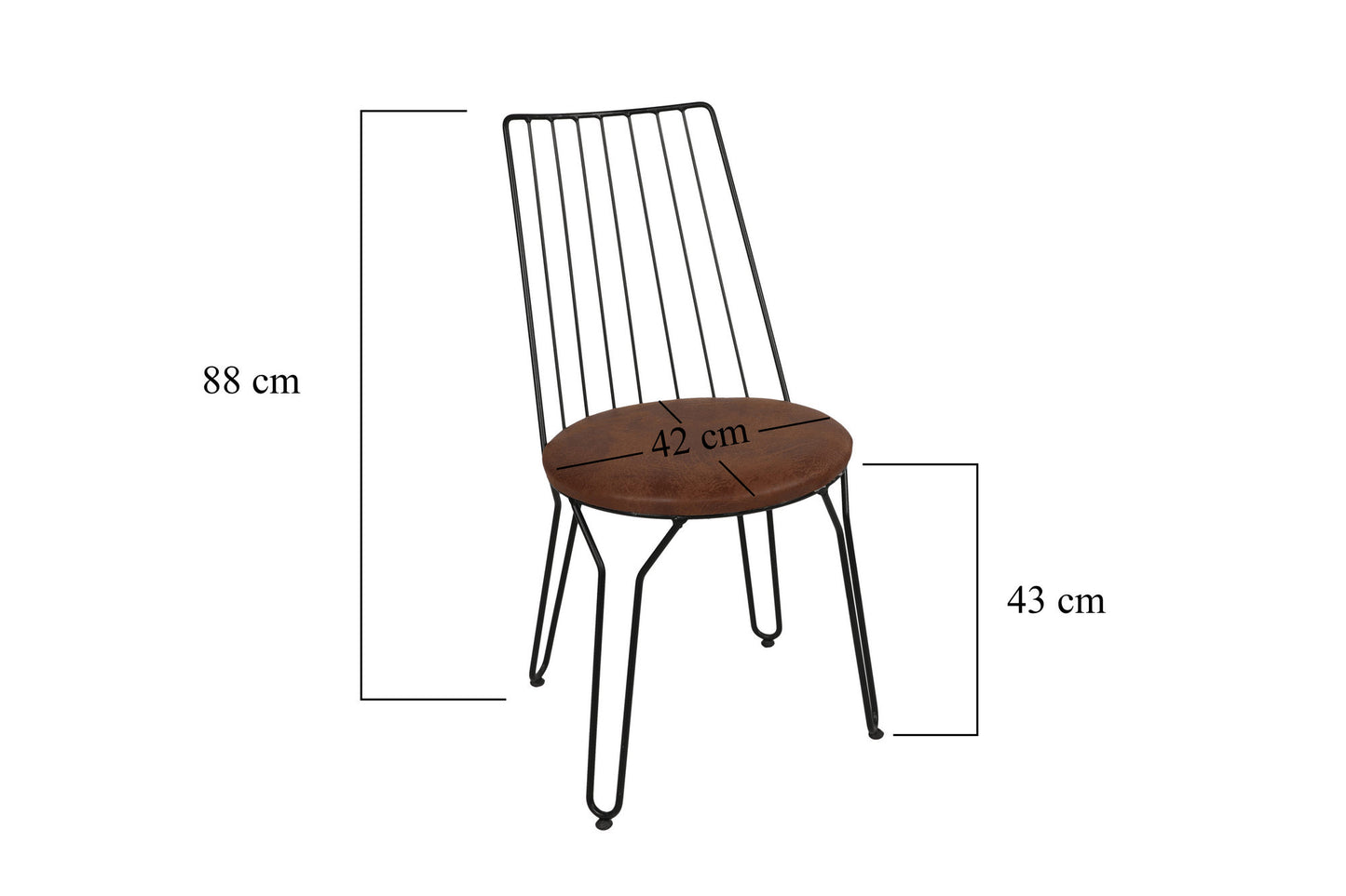 Set stolica (2 komada), Crno, Ada 281