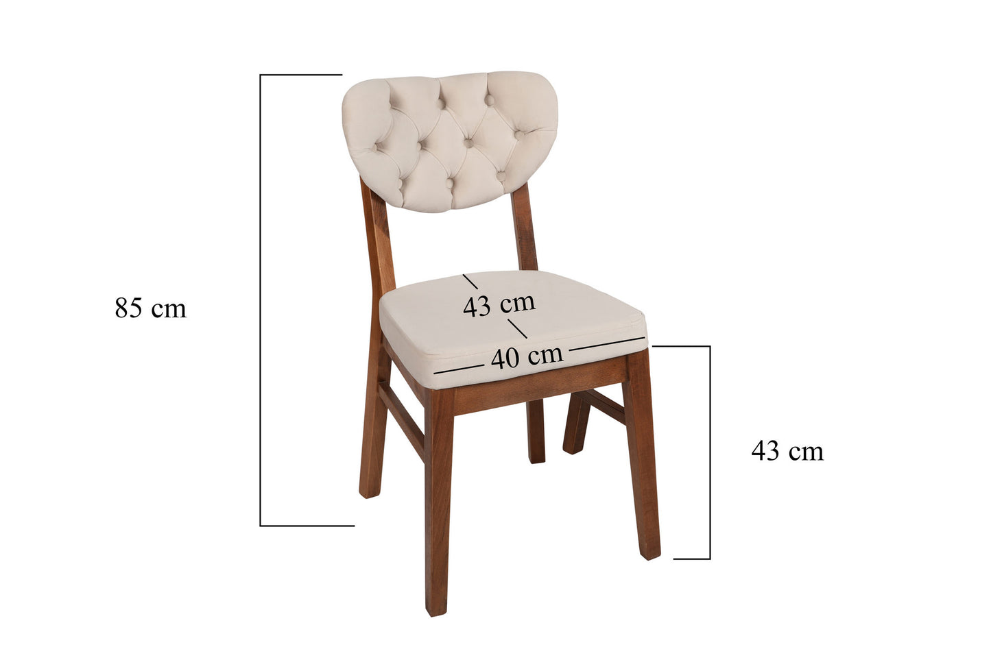 Set stolica (2 komada), Orah Bež, Elma 701