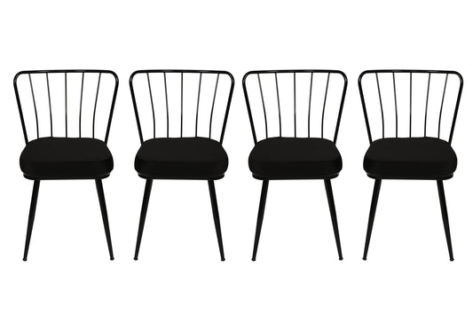 Set stolica (4 komada), Crno, Yıldız 181
