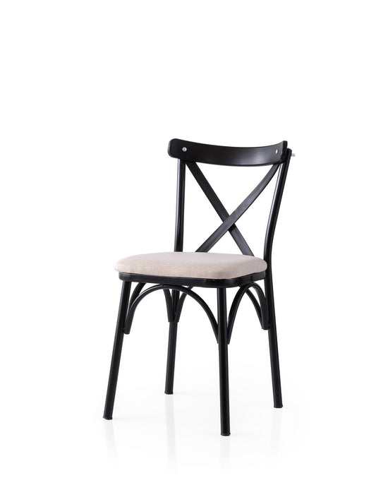 Set stolica (2 komada) 343, crna, krem