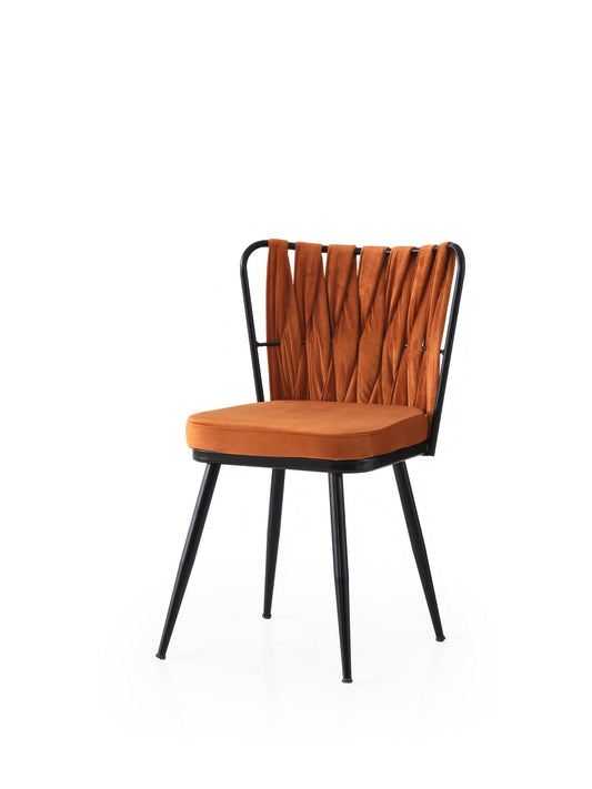 Set stolica (4 komada) 527, crna, narančasta