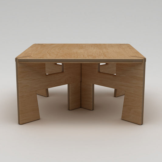 Klub stol 623, prirodno drvo
