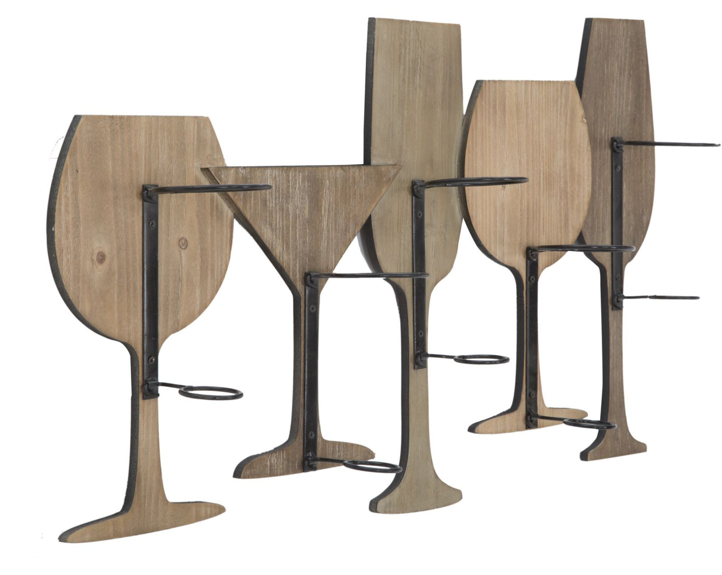 Zidna stalaža čaša za vino cm 71x12,5x41,5