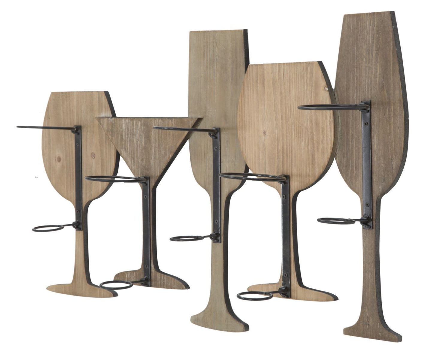 Zidna stalaža čaša za vino cm 71x12,5x41,5
