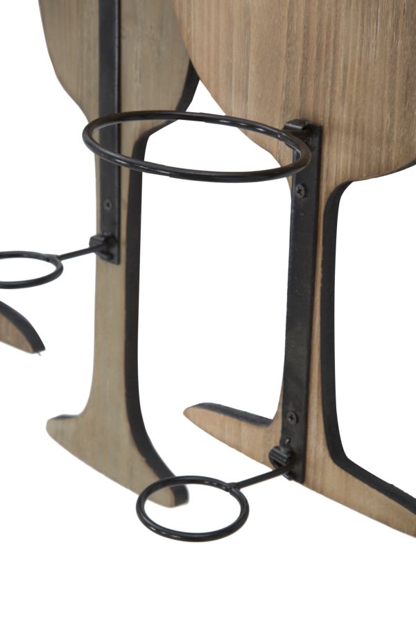 Zidna stalaža čaša za vino cm 71x12,5x41,5