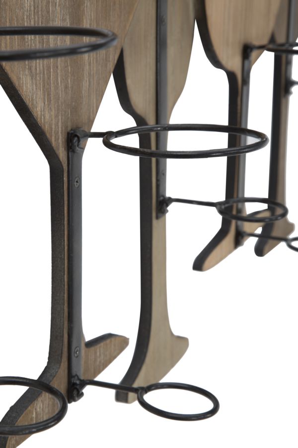 Zidna stalaža čaša za vino cm 71x12,5x41,5