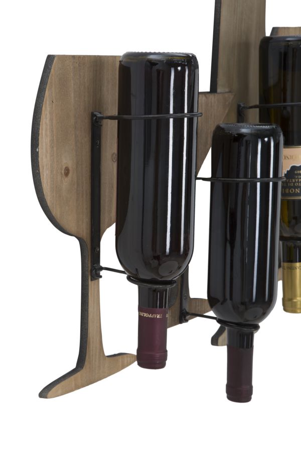Zidna stalaža čaša za vino cm 71x12,5x41,5