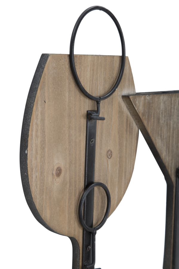 Zidna stalaža čaša za vino cm 71x12,5x41,5