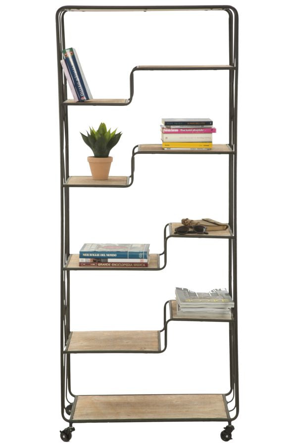 Polica za knjige industrija cm 75x40x182