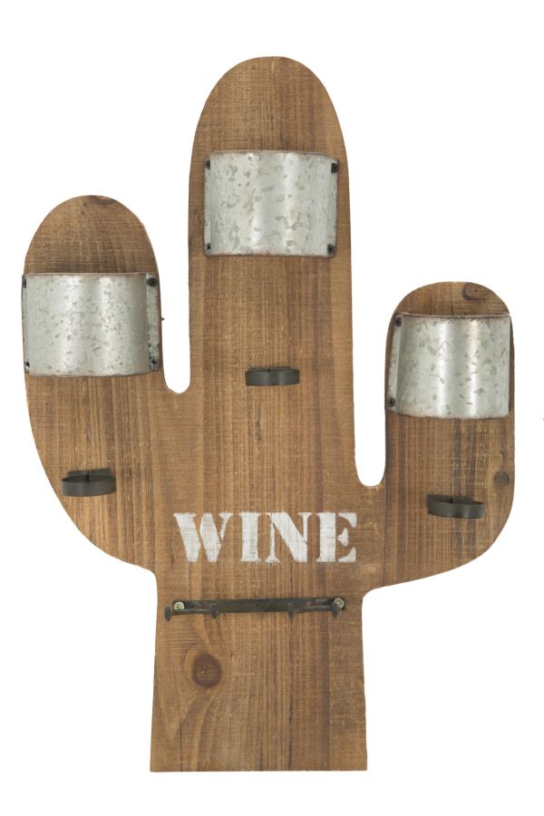 Zidna stalaža za vino cactus cm 40x9,5x58