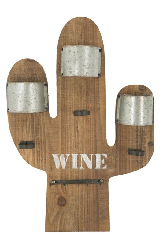 Zidna stalaža za vino cactus cm 40x9,5x58