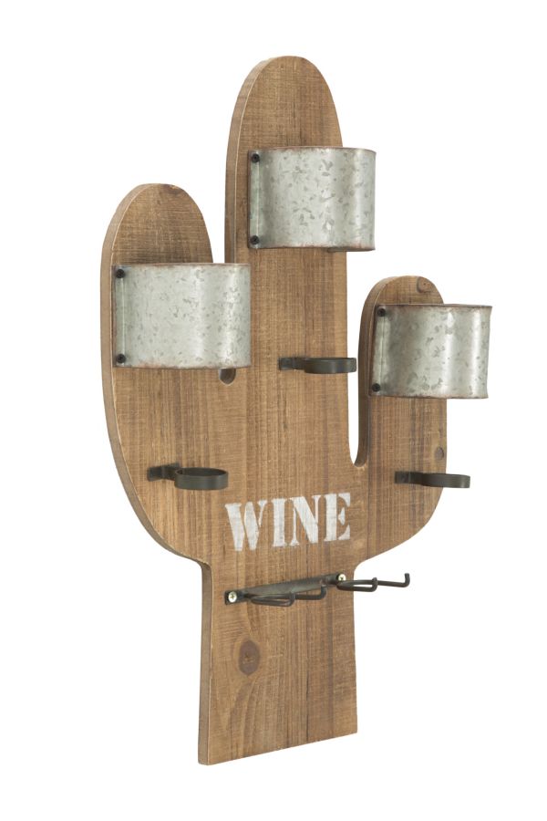 Zidna stalaža za vino cactus cm 40x9,5x58