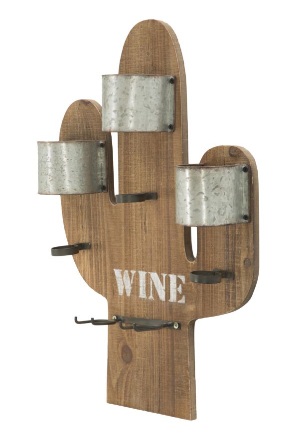 Zidna stalaža za vino cactus cm 40x9,5x58