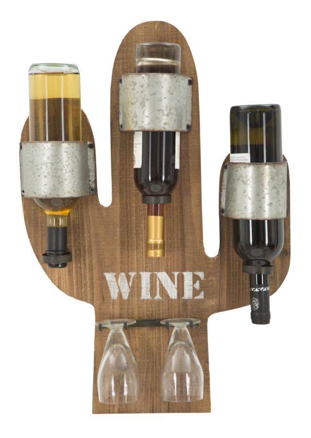 Zidna stalaža za vino cactus cm 40x9,5x58