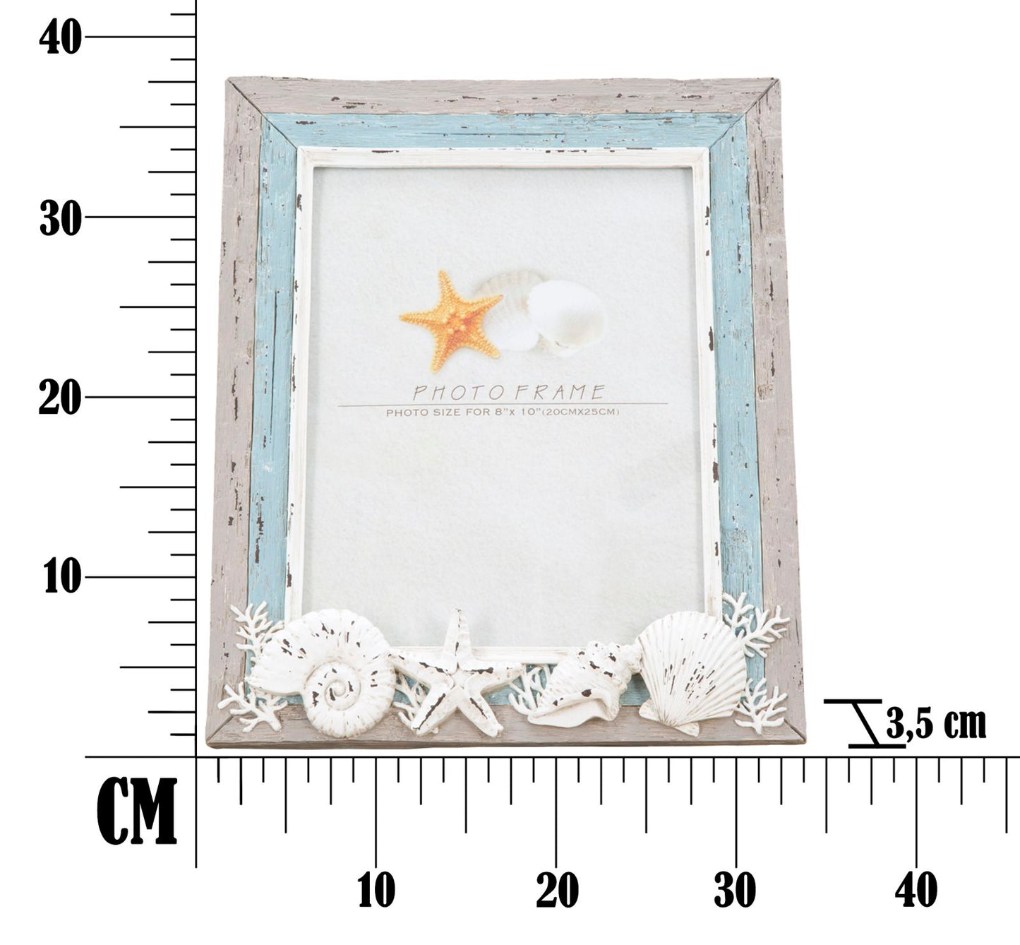 Okvir za fotografije školjka cm 33,5x3,5x38,5 (unutrašnja veličina cm 20x25)