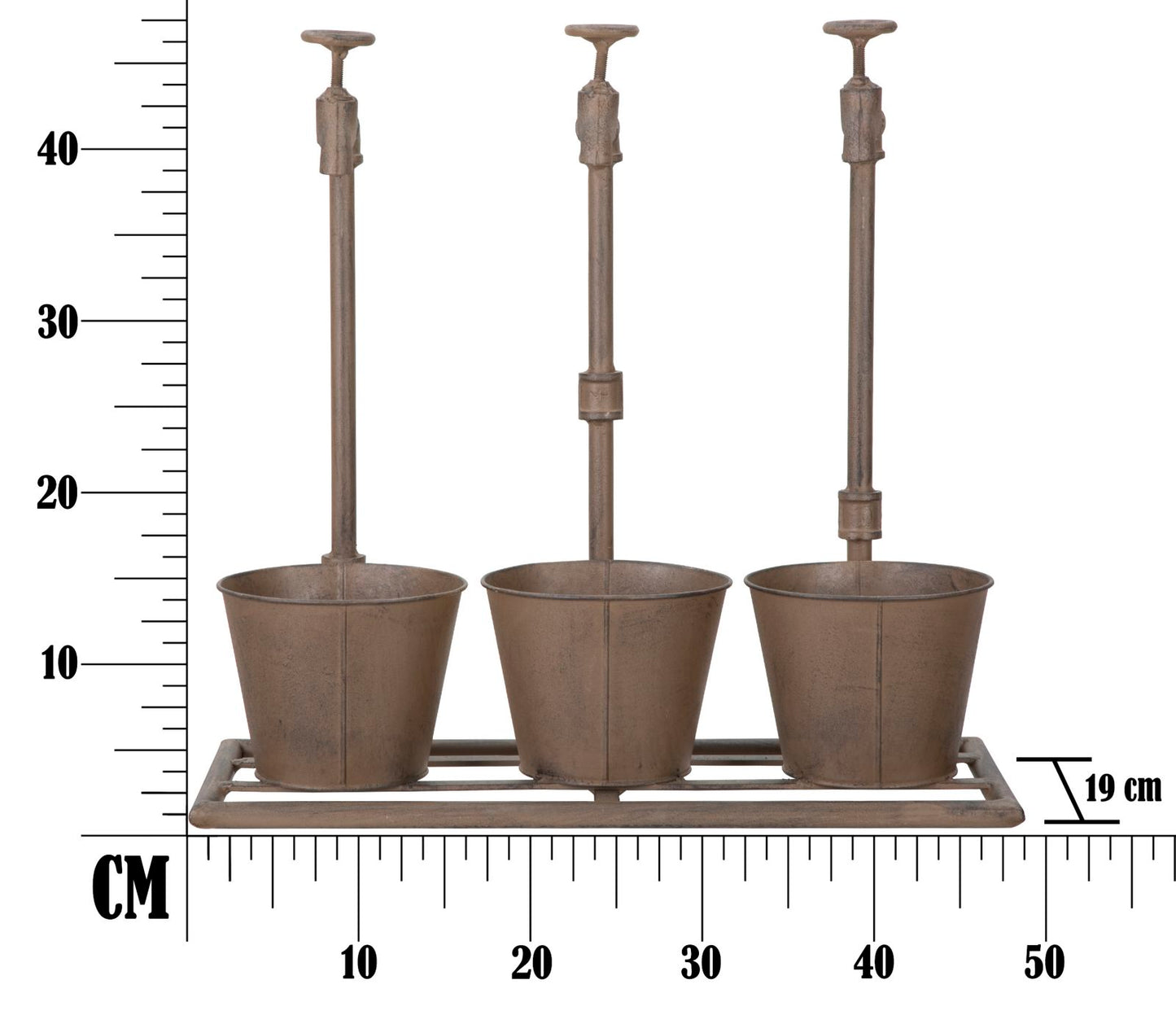 Vaza industry triple cm 49x19x48
