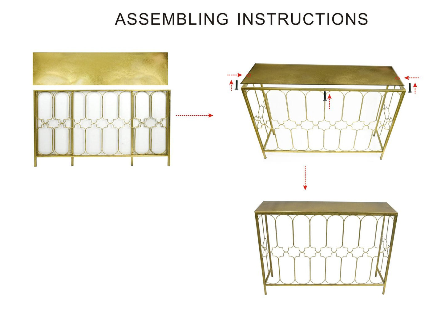 Konzola glam balkon cm 112x31x81,25