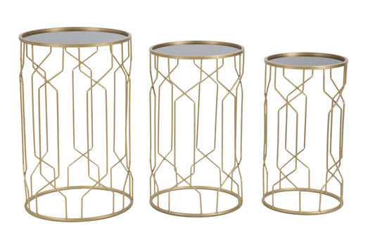 Set stolića od 3 kom glam lignes cm ø 40x63-35x57,5-30x53,5