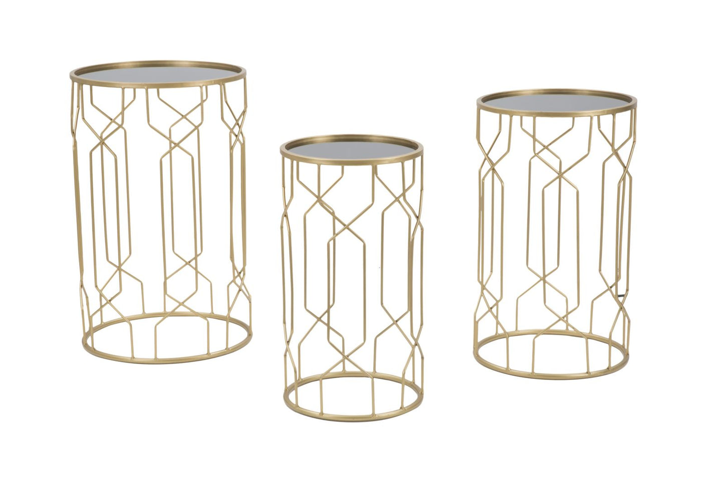 Set stolića od 3 kom glam lignes cm ø 40x63-35x57,5-30x53,5