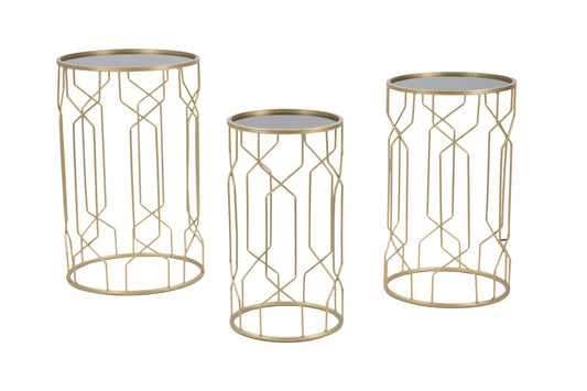 Set stolića od 3 kom glam lignes cm ø 40x63-35x57,5-30x53,5