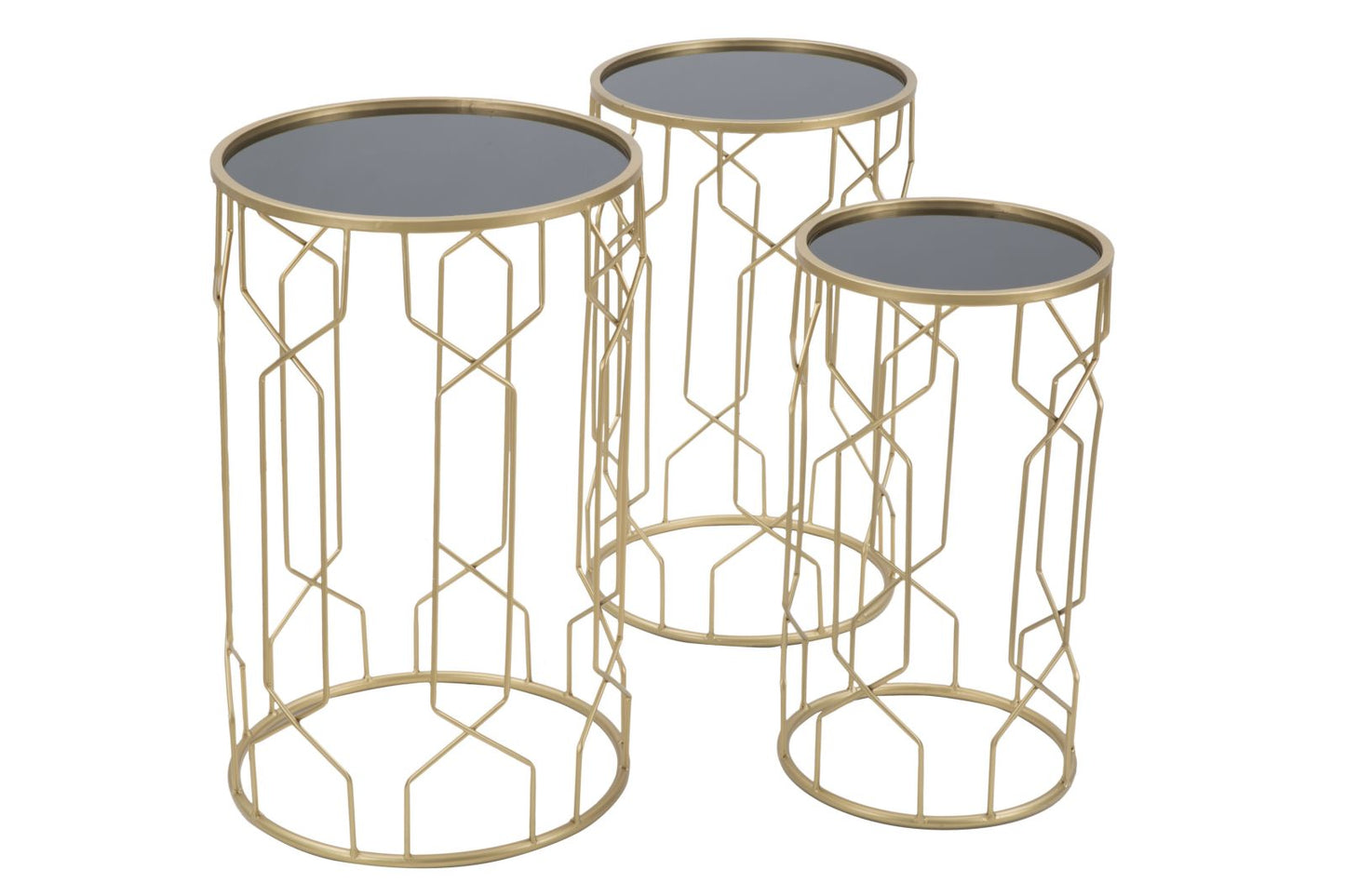 Set stolića od 3 kom glam lignes cm ø 40x63-35x57,5-30x53,5