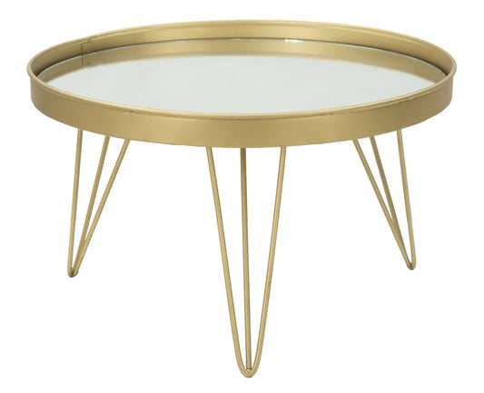 Dekor-metalna ladica glam gold-ogledalo cm ø 36,5x22