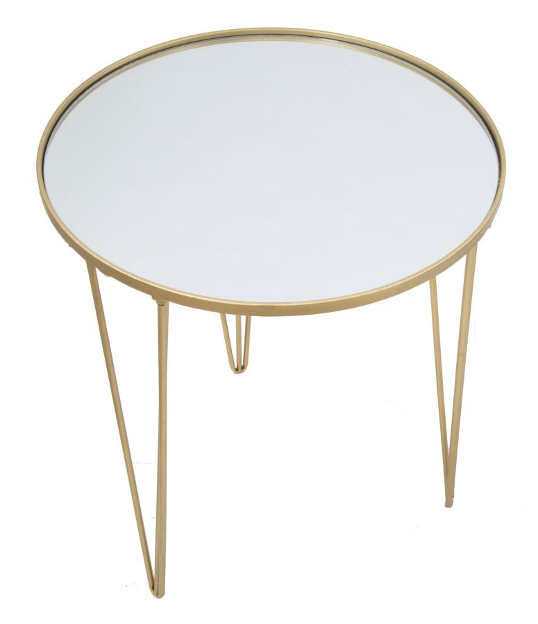 Coffee table glam gold-ogledalo cm ø 50x58,5