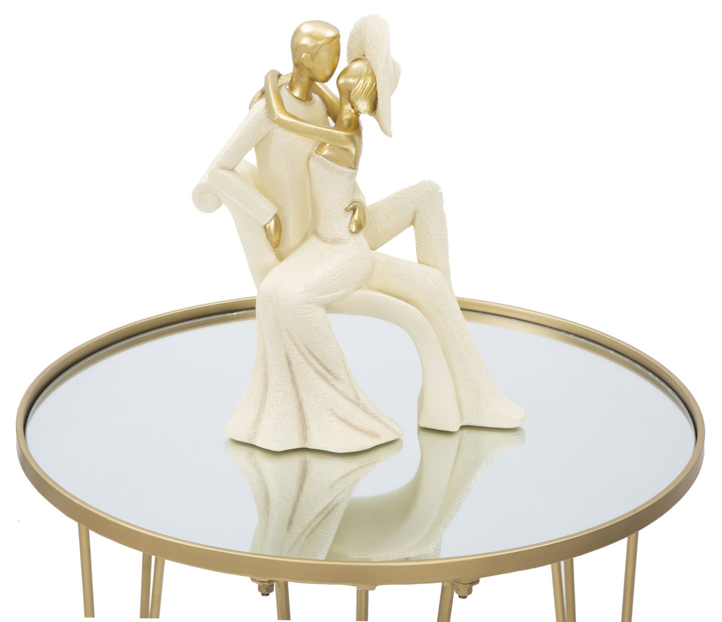 Coffee table glam gold-ogledalo cm ø 50x58,5