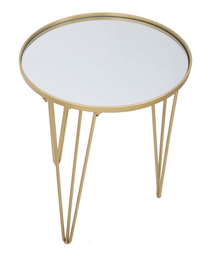 Coffee table glam gold-ogledalo cm ø 40x49